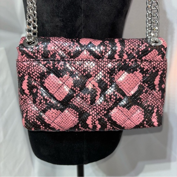 INC International Concepts Soft Mini Heart Ajae Shoulder Bag Black/Pink - Picture 9 of 12